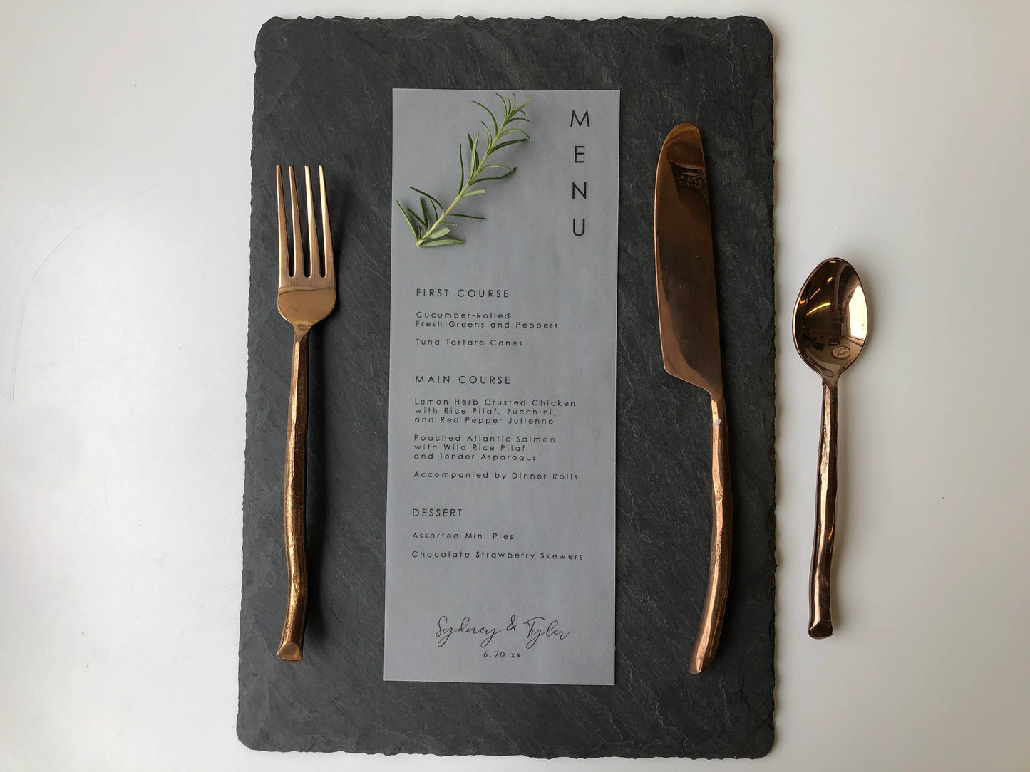 Custom Vellum Wedding or Event Menus