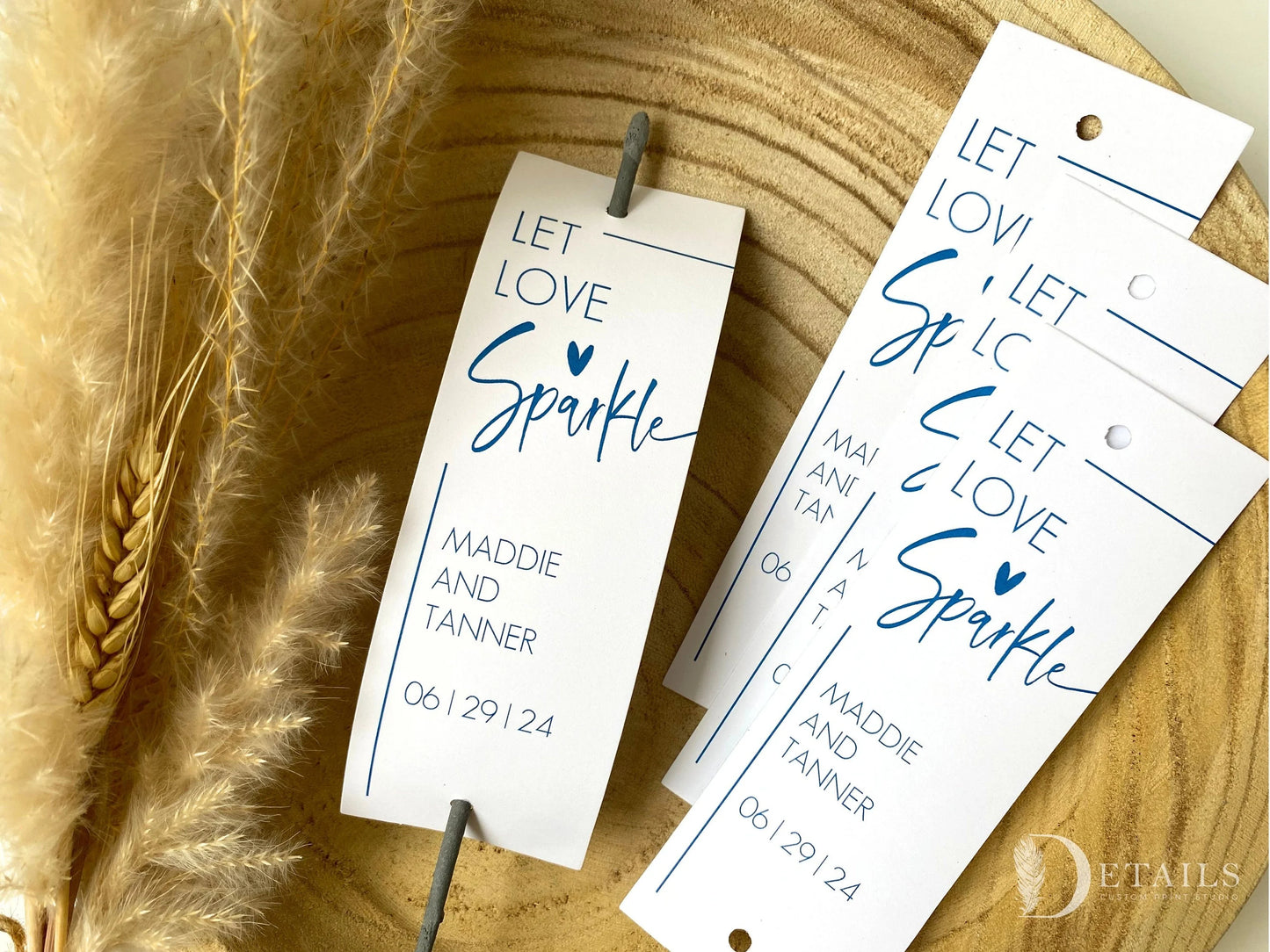 Modern Minimal Sparkler Tags for Wedding Exits & Send-Offs