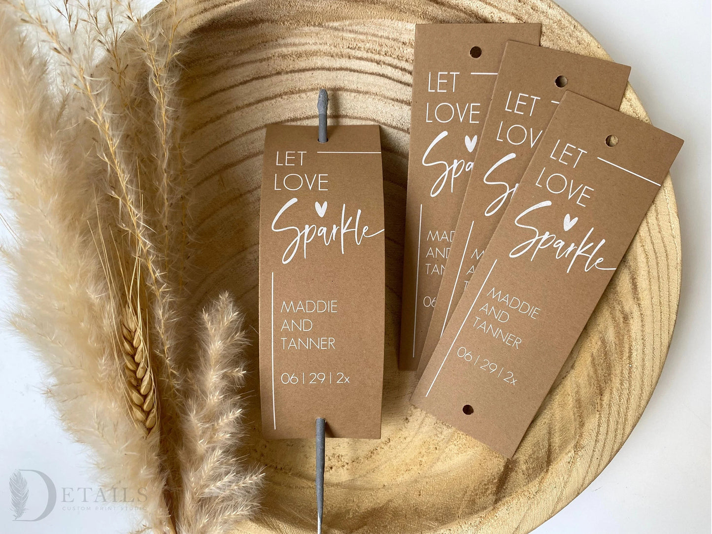 Modern Minimal Sparkler Tags for Wedding Exits & Send-Offs