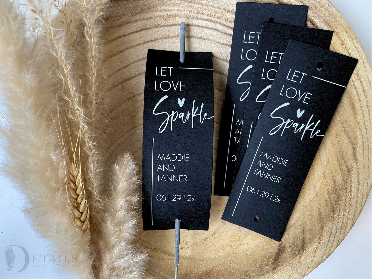 Modern Minimal Sparkler Tags for Wedding Exits & Send-Offs