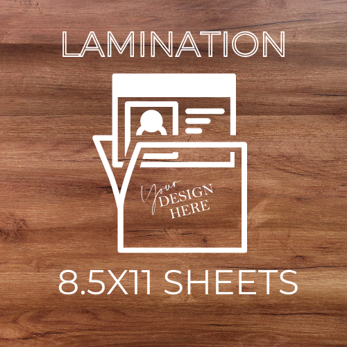 Lamination service, for 8.5x11 sheets