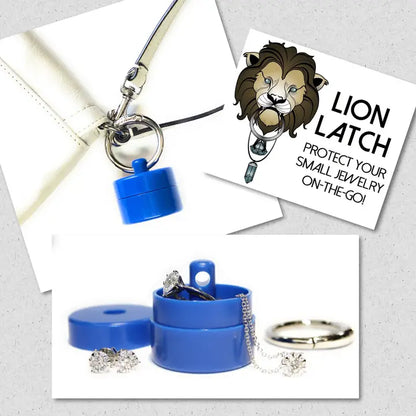Lion Latch Jewelry Keeper- Royal Blue