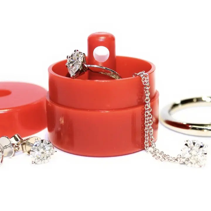 Lion Latch Jewelry Keeper- Red