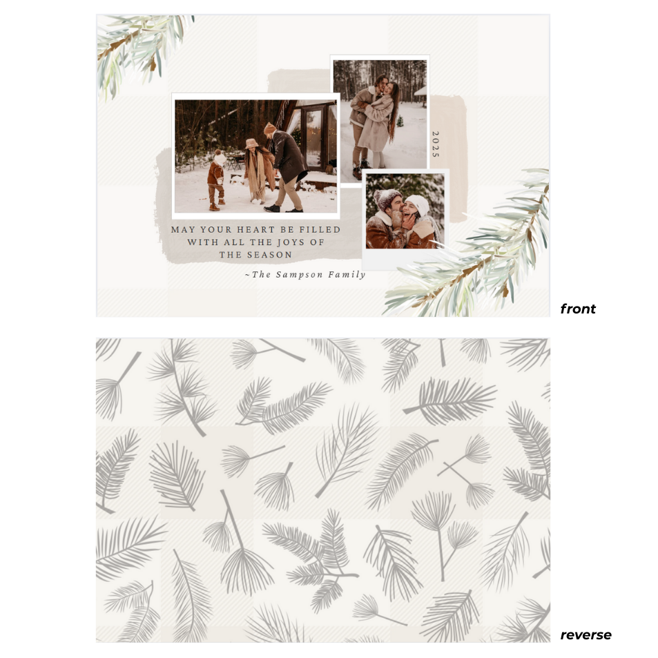 Watercolor Spruce Holiday Greeting Cards