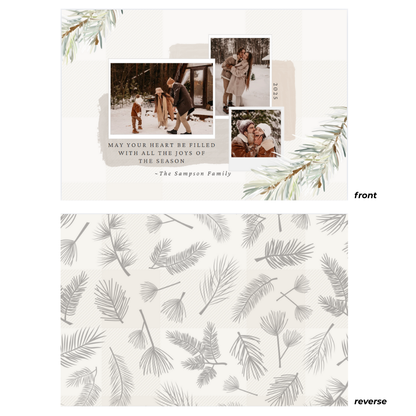 Watercolor Spruce Holiday Greeting Cards