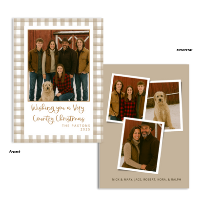 Country Christmas Wishes Greeting Cards