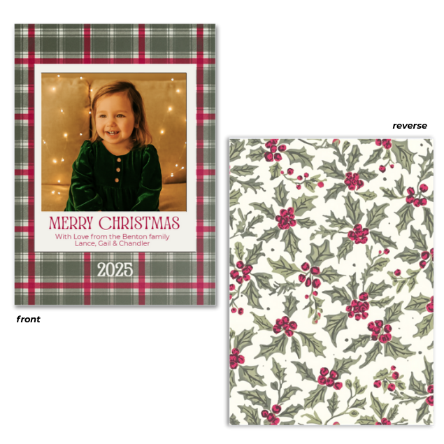 Classic in Plaid Holiday Greeting Cards