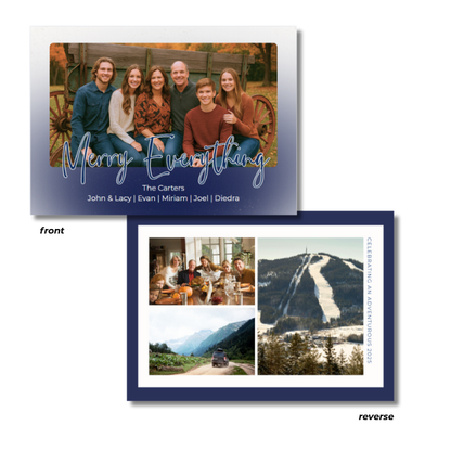 Merry Everything in Blue Greeting Cards