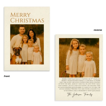Golden Christmas Greeting Cards