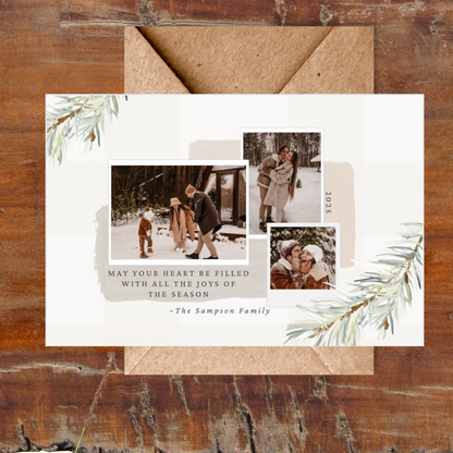 Watercolor Spruce Holiday Greeting Cards