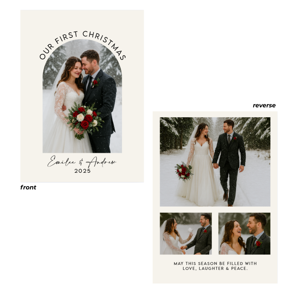 Our First Christmas Holiday Greeting Cards