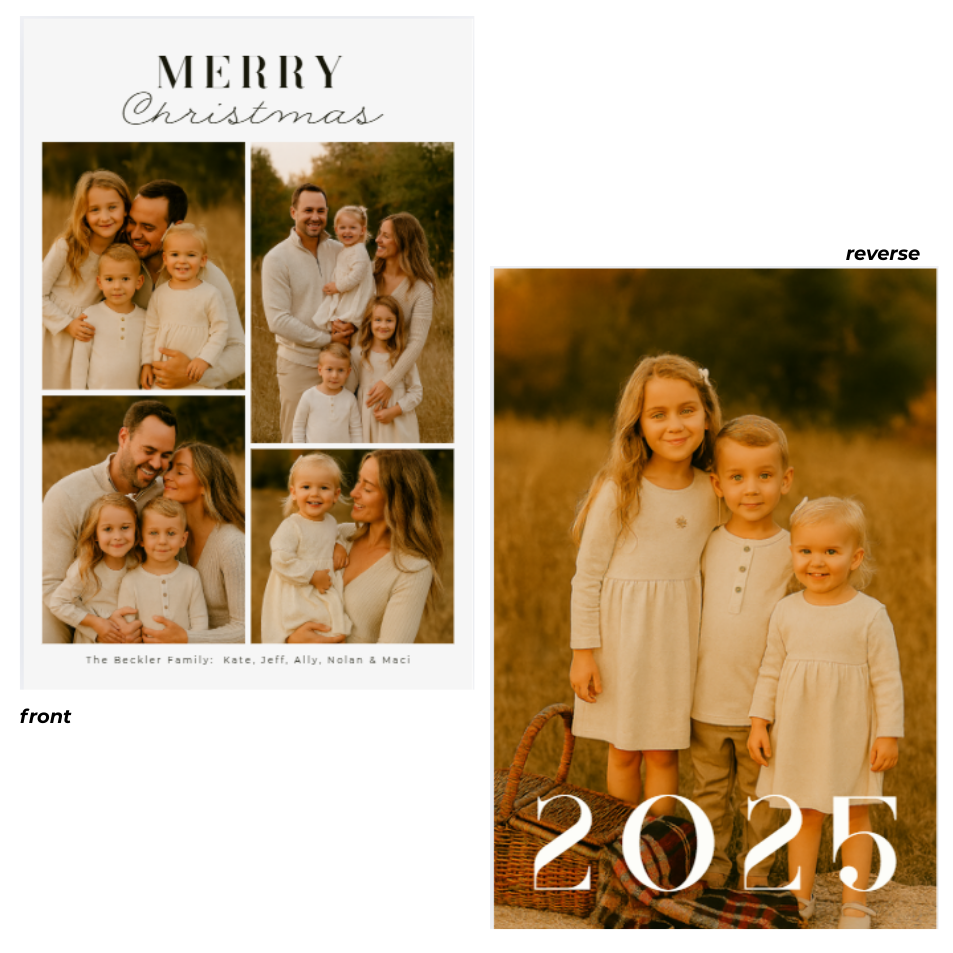 Neutral Holiday Vibes Greeting Cards