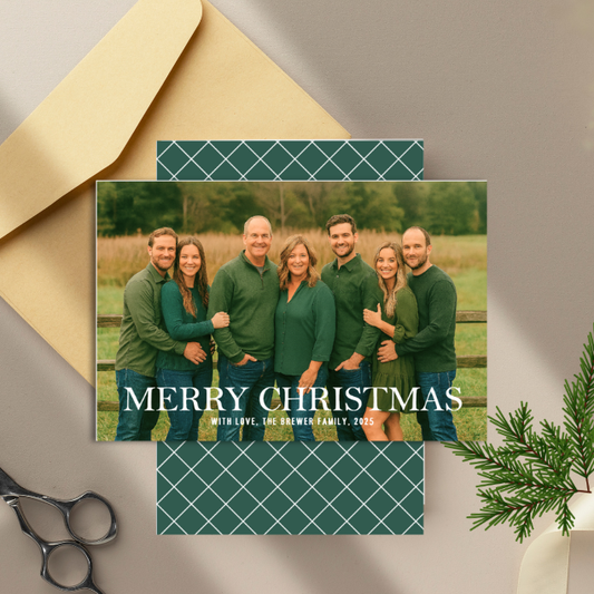 Classic Family Portrait Landscape Greeting cards