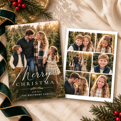 Family Portrait Christmas Greeting Cards