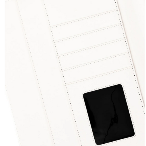 Gold Grid White Leather/Gold Foil Folio