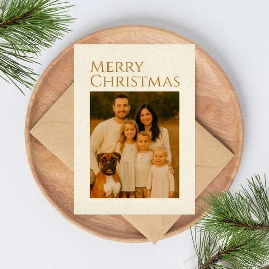 Golden Christmas Greeting Cards
