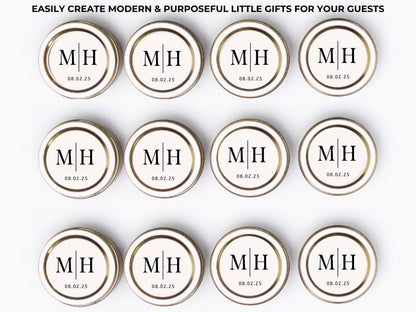 Monogram Wedding Seals, for Stationery or Favors