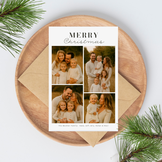 Neutral Holiday Vibes Greeting Cards