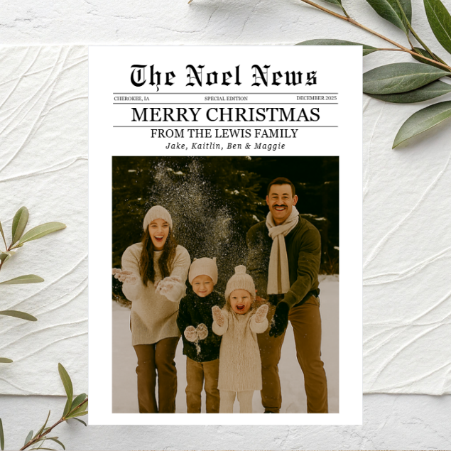 Noel News Holiday Greeting Cards