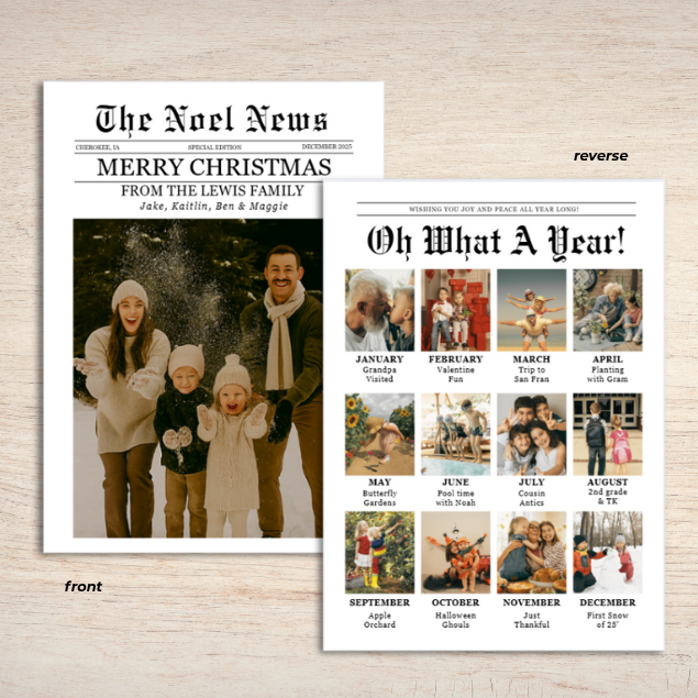 Noel News Holiday Greeting Cards