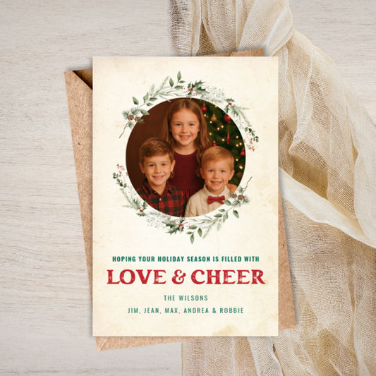 Vintage Holiday Cheer Greeting Cards