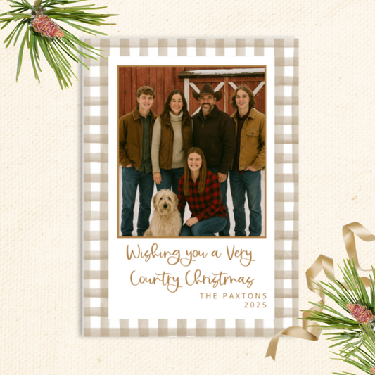 Country Christmas Wishes Greeting Cards